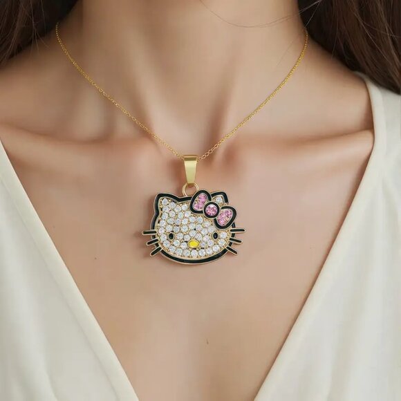 💲5⃣▶▶SILVER hello kitty necklace - Picture 1 of 3